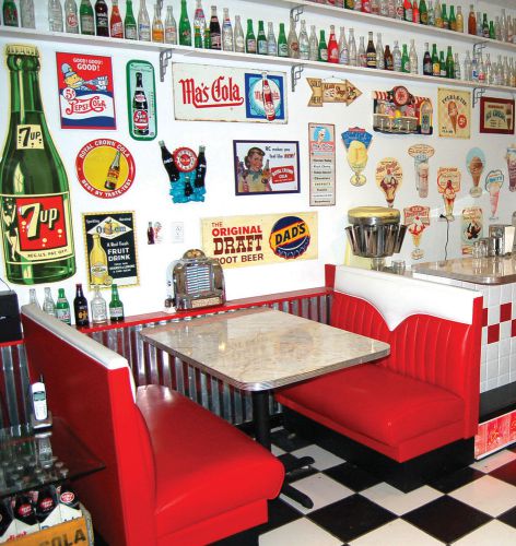 New hot rod diner booth set , restaurant booths vintage for sale