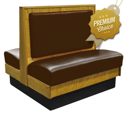 Brown Double Wood Restaurant Booth Vinyl Upholstered Back&amp;Seat (KEA-814-D)