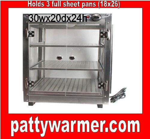 Patty Warmer Countertop Pastry Display Case  30x20x24 $495 holds 3 sheet pans