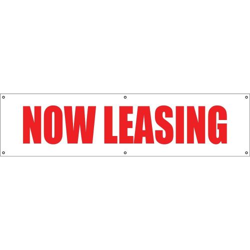 18&#034; x 72&#034; NOW LEASING Banner Sign store business shop 18 x 72 retail house rent