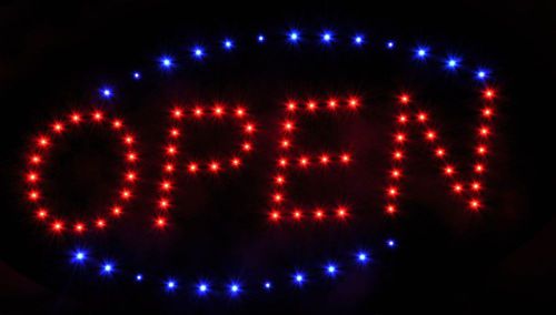 Electronic LED Neon OPEN Sign 13&#039;&#039; x 21&#039;&#039; Bright Light Chain New in box