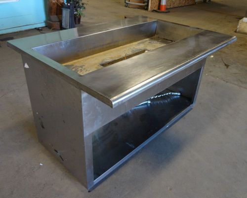 Heavy duty commercial stainless steel kitchen line 56&#034; steam table for sale