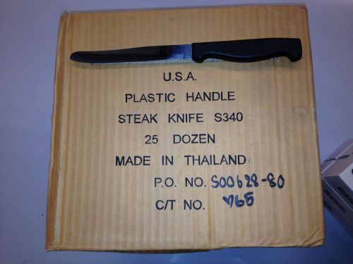 Black Plastic Handle Steak Knives *NEW*