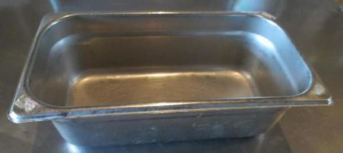 2 lot - 6x12 stainless steel 1/3 size 4&#034; steam table pan buffet salad bar third for sale