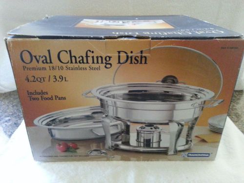 Tramontina Oval 4.2 QT Chafing Dish 18/10 Stainless Steel