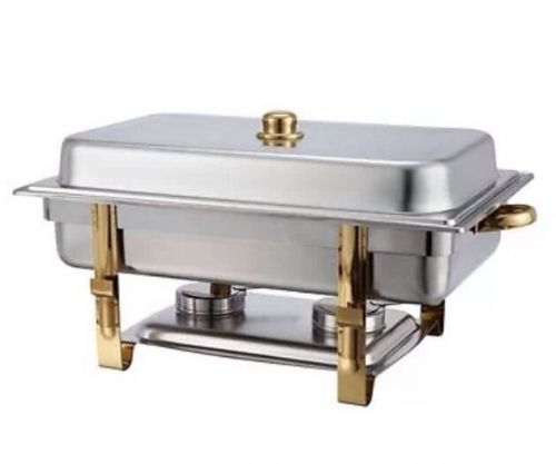 Oblong 8 Quart Chafer With Gold Accents - Winco 201