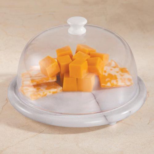 Marble Cheese Board with Glass Dome Wine Lover Christmas Present Cover Cooler