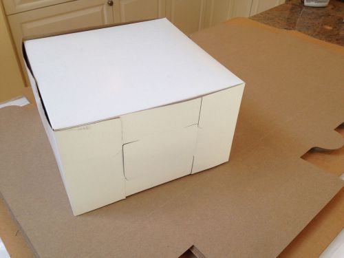 Lot Open Box 30  count Bundle WHITE 14 x 14 x 6 Bakery or Cake Box Candy Box