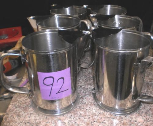 6-SERCO USED STAINLESS STEEL WATER PITCHERS