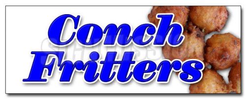 12&#034; CONCH FRITTERS DECAL sticker fried batter dough seafood hot restaurant bus