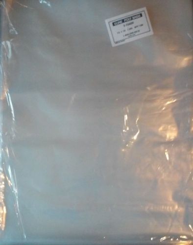 100 CLEAR APPAREL BAGS  12&#034; x 15&#034; DRESS SHIRTS  FDA COMPLIANT W/ CLOSING FLAP