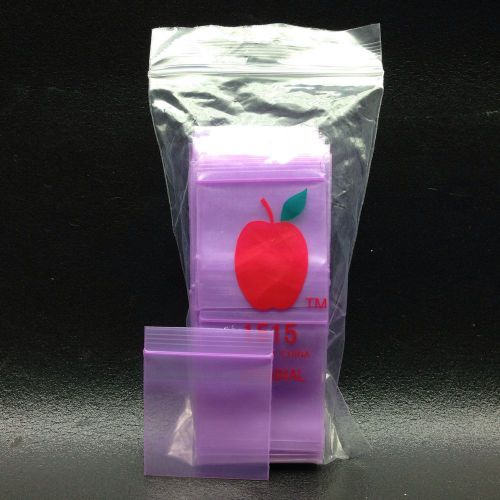100 Ziplock Bags Purple Apple 1 1/2 x 1 1/2 Jewelry Bag 1515
