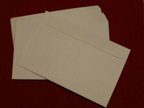 6&#034; x 9&#034; booklet envelopes- white- #61/2 booklet-24lbs-white woven-open side(10) for sale
