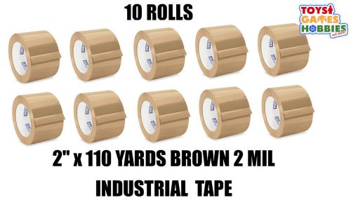 10 Rolls of Uline 2 Mil Industrial Packing Shipping Tape 2&#034; x 110 Yards Brown