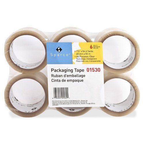 Sparco strong general purpose transparent tape - 2&#034; width x 55 yd (spr01530) for sale