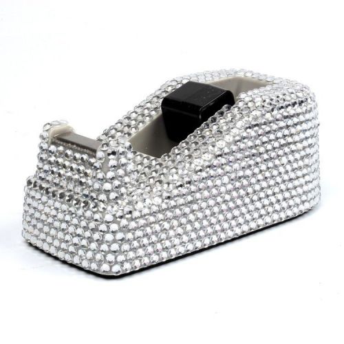 Deluxe Boutique Tape Dispenser Clear Rhinestone Holds Total 1 Tape[s] - Refilla