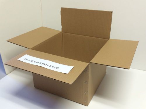 New 50 Large 14x14x5 Cardboard Shipping Boxes Hard Corrugated Cartons