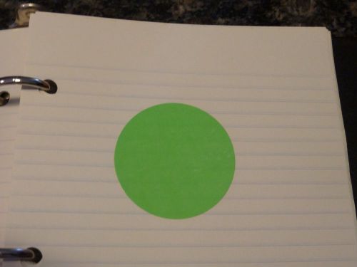 round CHARTREUSE 2&#034; color inventory labels-  20 labels/stickers 2 inch dot