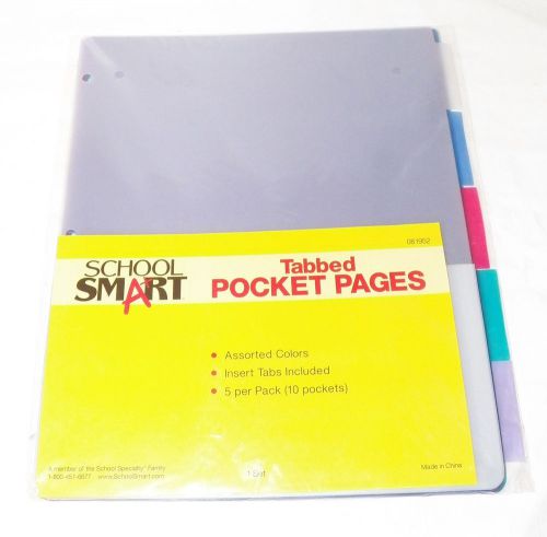 Dividers, Double Pockets &amp; Insertable Tabs, Multicolor, 5 Tab Set, Going, Gone!