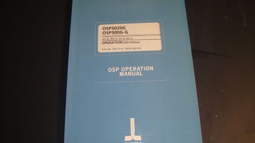 Okuma OSP-5020G, 500G-G Operation Manual