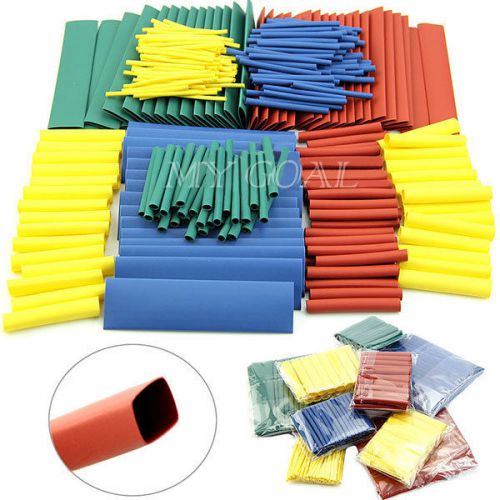 260x assortment heat shrink tubing tube 2:1 sleeving wrap wire cable kit 8 sizes for sale