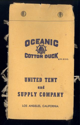 United Tent and Supply Company - Oceanic Cotton Duck, W.S. Co., Los Angeles