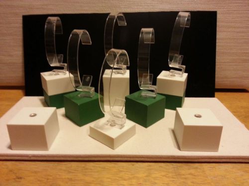 Fossil watch / bracelet display stand, green in color for sale