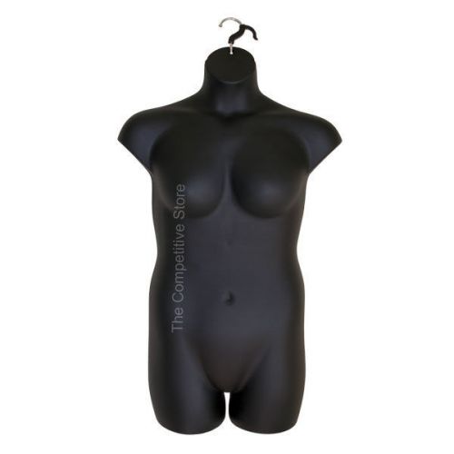 Black female plus size dress mannequin form manikin great to display 1x-2x sizes for sale