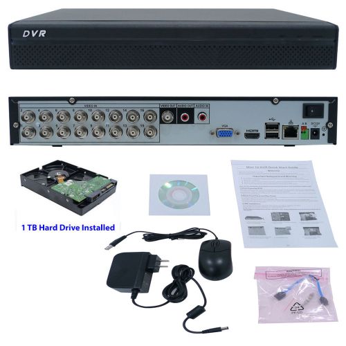 16 Channel 960H DVR Realtime CCTV Security Surveillance System 1TB Hard Drive