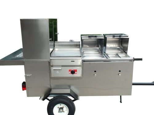 2014 BEN&#039;S CARTS KING KIOSK HOT DOG CART WITH ALL OPTIONS BBQ GRILL, FLAT TOP.