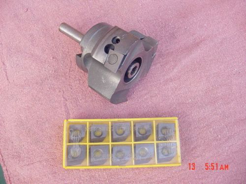 2-1/2&#034; Hertel Face Mill &amp; Box of Inserts with 3/8&#034; Shank