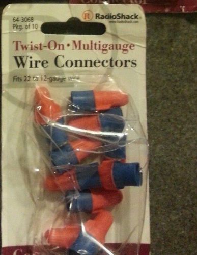 10 twist on multigauge wire nuts connectors radio shack - Ships in 12 hours!!!