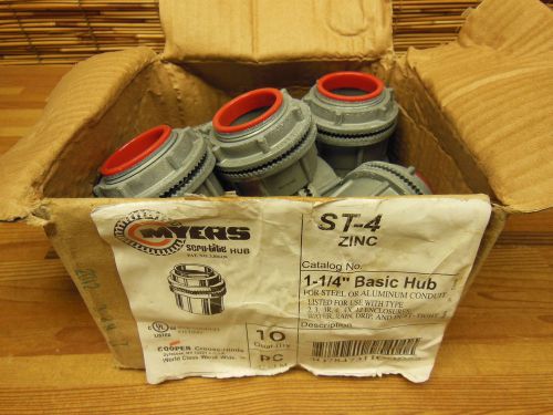 Box of 10 Myers ST-4 Cooper Scru-Tite Hub 1-1/4&#034; Basic Zinc