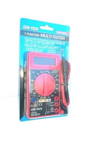 Cen-Tech Multimeter, Digital 7-Function Volt Amp Ohm Meter, Multi-Tester