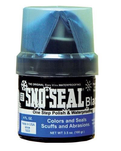 Sno-Seal Beeswax Boot Shoe Protection Conditioner Waterproof 4oz jar Atsko BLACK