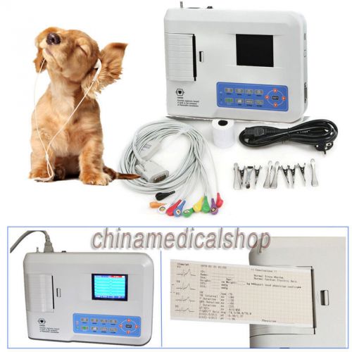 Vet Veterinary Digital 3-channels Electrocardiograph ECG/EKG Machine + software