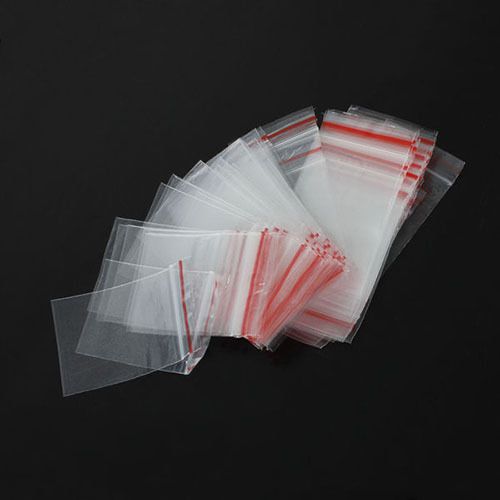 100pcs 9x12cm jewelry ziplock zipped lock reclosable plastic poly clear bag bf4 for sale