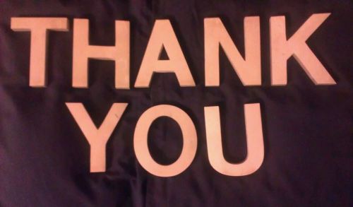 THANK YOU Cast Metal Sign / Letters.  Wall Hangers