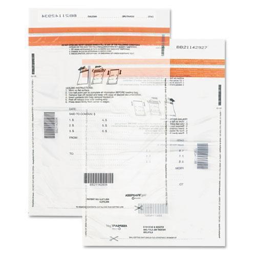 NEW QUALITY PARK 45231 Tamper-Evident Deposit Bags, 12 x 16, Clear, 100 per Pack