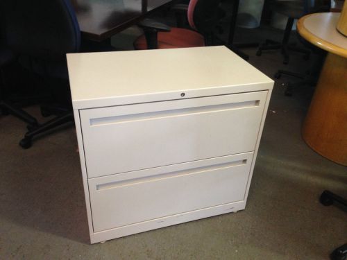 2 drawer lateral size file cabinet by allsteel office furn w/lock&amp;key 30&#034;w for sale