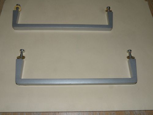 Pair of equipment rack panel handles brushed aluminum with hardware for sale