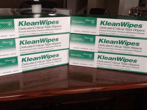 6 Boxes Fiberweb KleanWipes Science Delicate Wipers 140 Count Per Box l