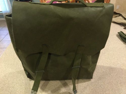 Vintage Military Green rubberized Carry Bag with straps