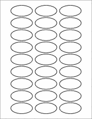 270 blank self adhesive labels - 1&#034; x 2 1/4&#034; - laser or inkjet - white for sale