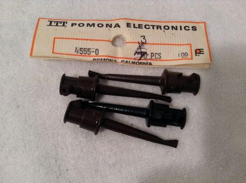 Pomona 4555-1 minigrabber test clip (3 pcs brown &amp; 1 black) for sale