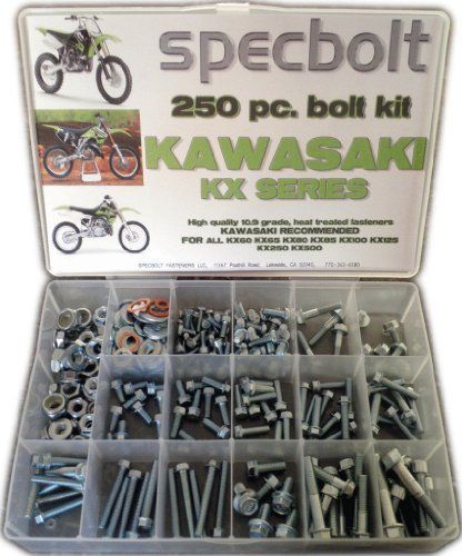 250pc specbolt kawasaki kx two stroke bolt kit for maintenance &amp; restoration of for sale