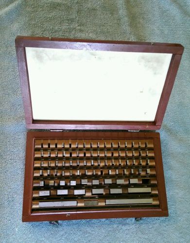 Gage block set machinist wooden box for sale