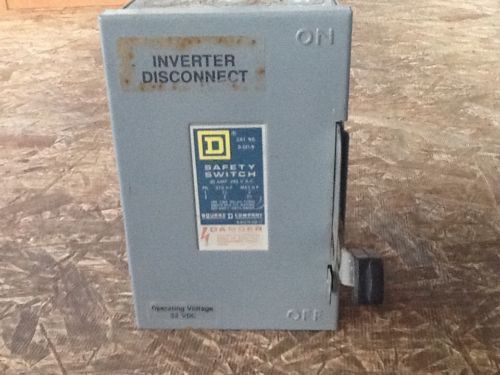 Square d 30 amp safety switch d-221-n for sale