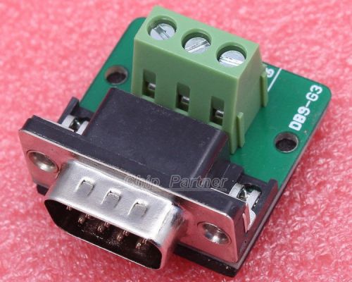 Db9-g3 db9 teeth type connector 3pin male adapter terminal module rs232 for sale