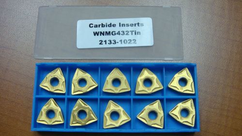 10 Pcs/Box Carbide Inserts TiN Coated WNMG432, #2133-1022x10